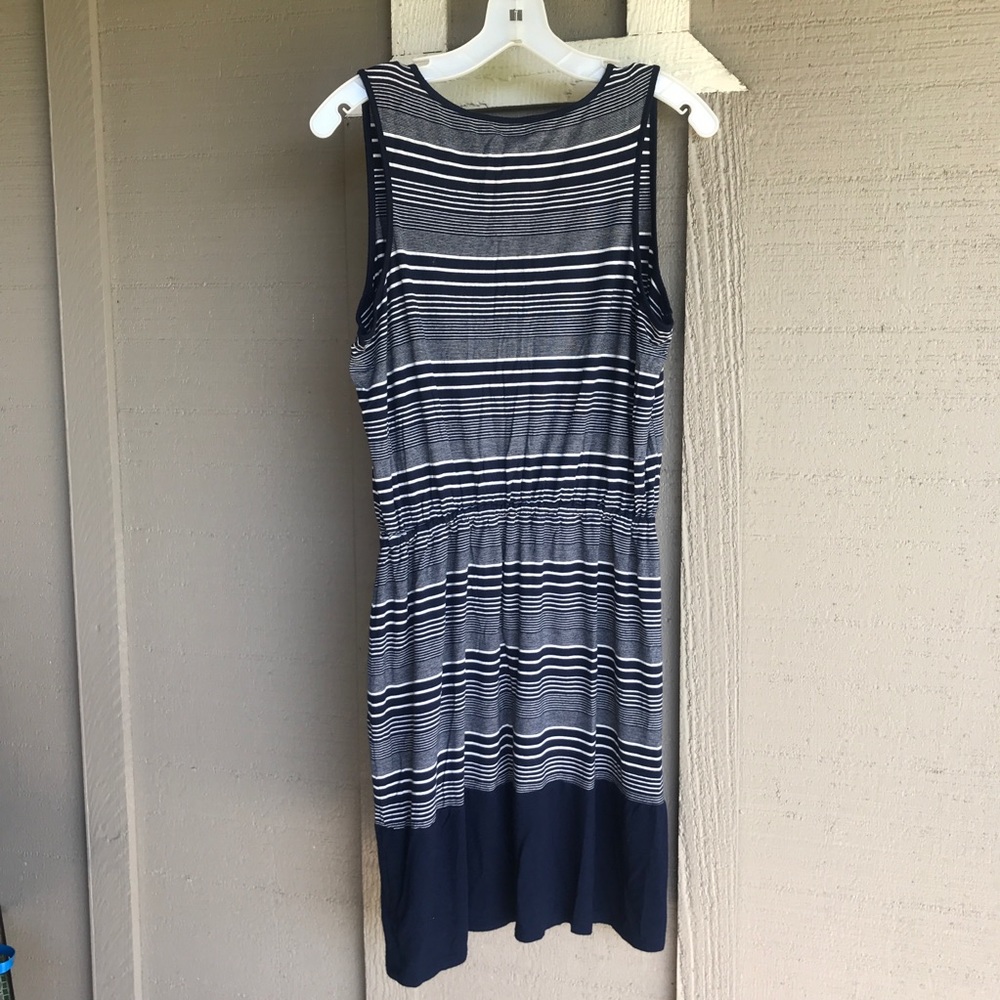 Navy Blue & White Dress - Picture 5 of 5